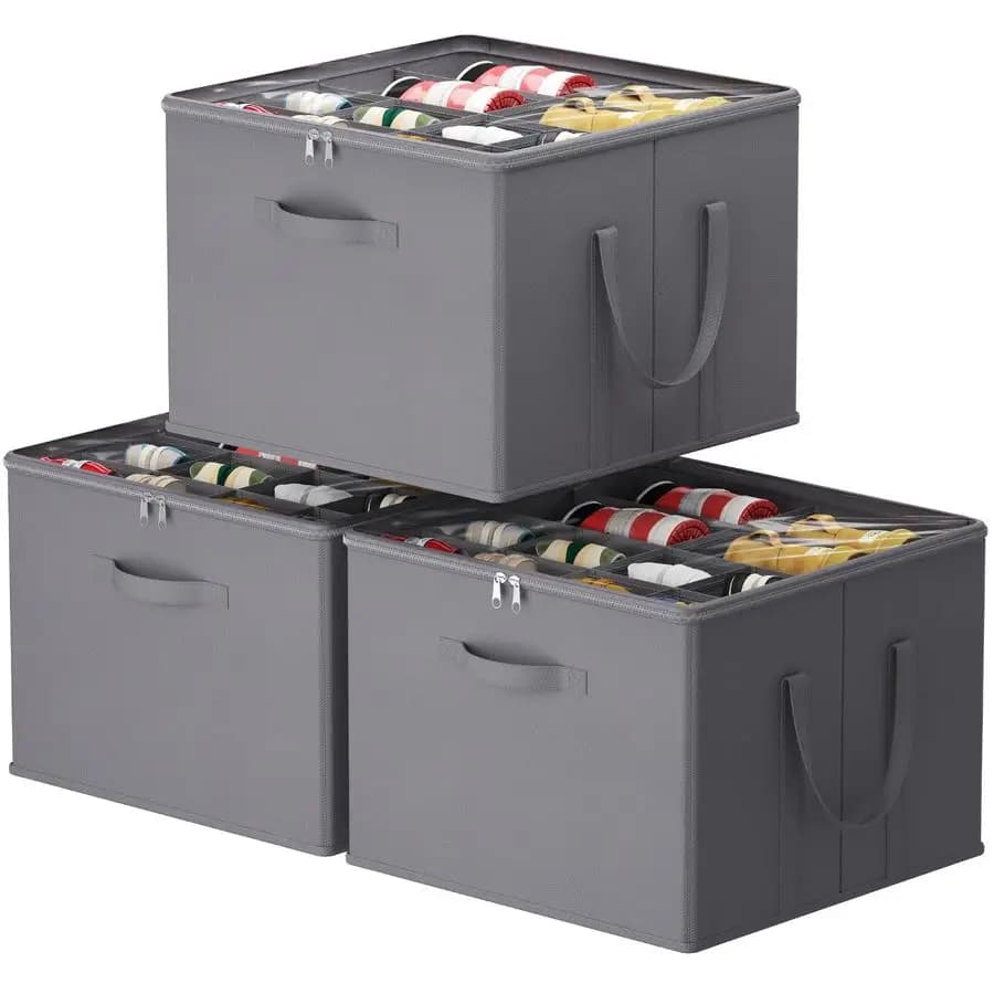 Organizer for Wardrobe Shoes, Contains 12-16 Paia, Fabric Containers with Transparent Cover, Foldable Boxes