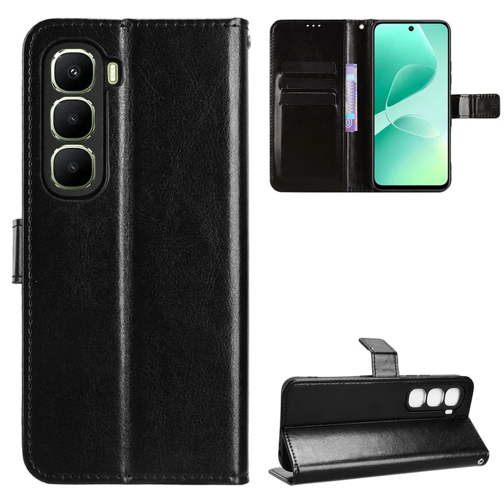 Per Infinix Hot 60 60i Pro Plus Custodia di lusso Flip PU Portafoglio in pelle Cordino Custodia per Infinix Hot60 Hot60i Borse per telefono