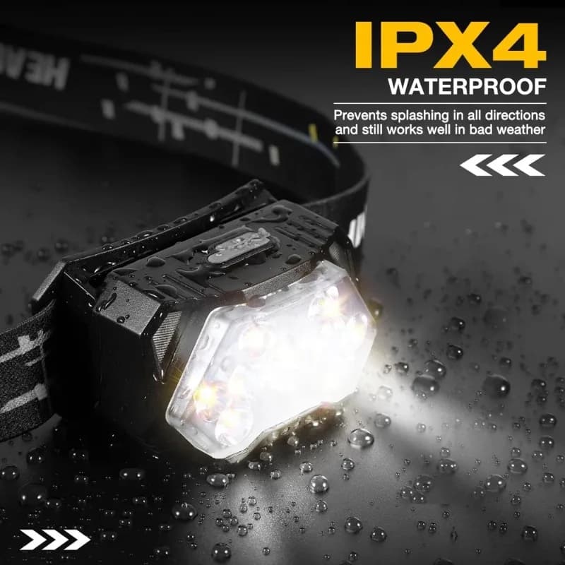 Powerful front lamp with LED sensor Rechargeable front lamp USB LED front torch Camping torch with search light for fishing lantern