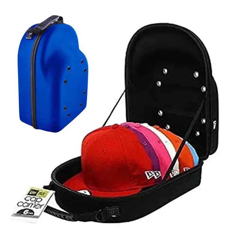 Portable travel bag for outdoor hats, rigid cover for hats, protective box for hats, travel bag for hats, transport bag for baseball caps