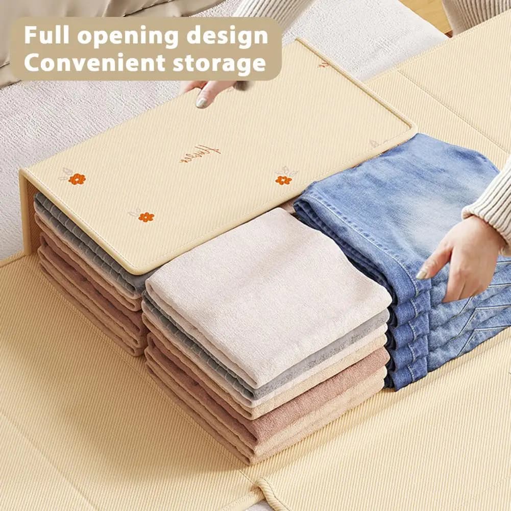 Blankets Organizer Box Capacity Bed Sheet Organizer Storage Box with Handle Foldable Dust Proof Duvet Cover Container Window