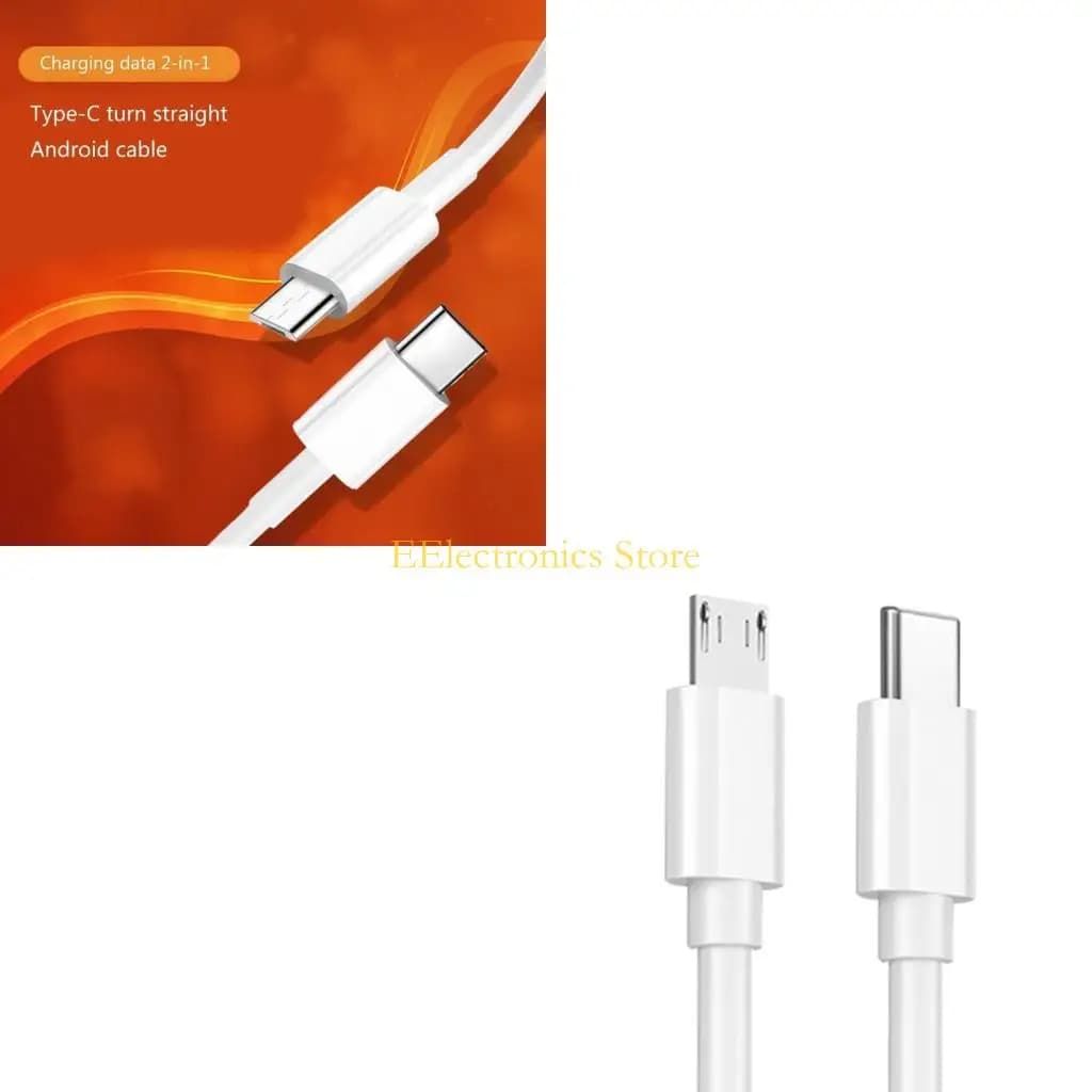 B03C Cavo caricabatterie OTG con carica sincronizzazione durevole da USB tipo C a micro USB maschio per telefoni