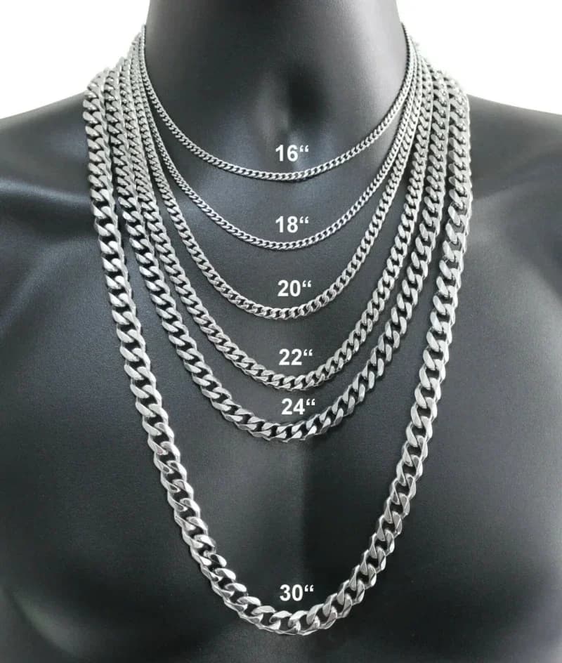 Collana da uomo in argento sterling 925 2/4/6/8/10/12MM 40-75cm Collana a catena con chiusura a moschettone Gioielli di fidanzamento per uomini e donne