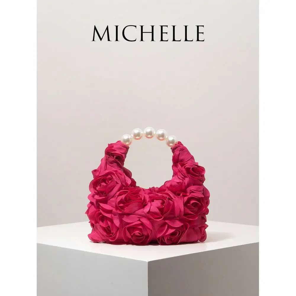 Borsa stampata con decorazioni di perle, adatta per serate, feste, matrimoni e altre occasioni, elegante portafoglio da donna, regalo per donna