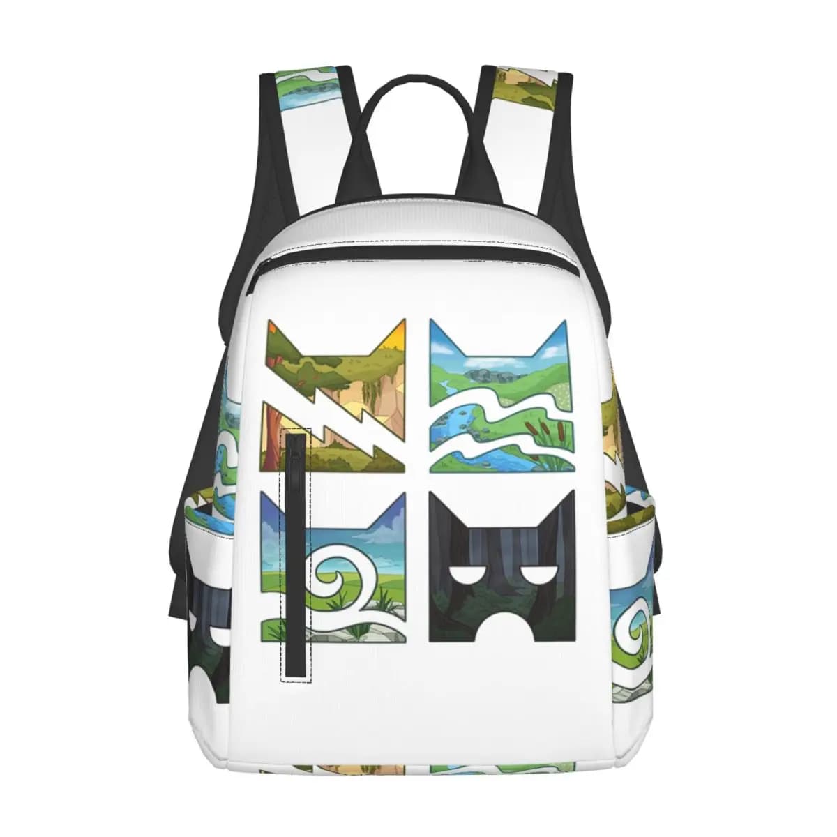 Classic Four Warriors Warrior Cats Logo Backpack Daypack Large Capacity BookBag School Bag Shoulder Bags for Men Women