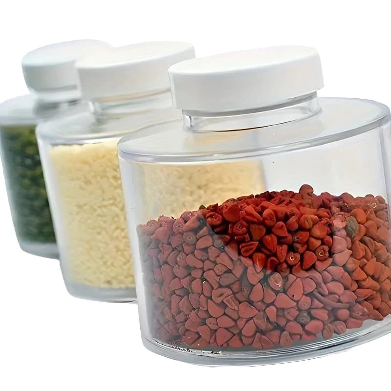 Set da 6 Pezzi: Contenitori per Spezie, Dispenser per Pepe, Torre Porta Spezie, Utensili per Erbe e Spezie, Barattoli Trasparenti per Condimenti, Porta Condimenti da Cucina, Bottiglie per Spezie