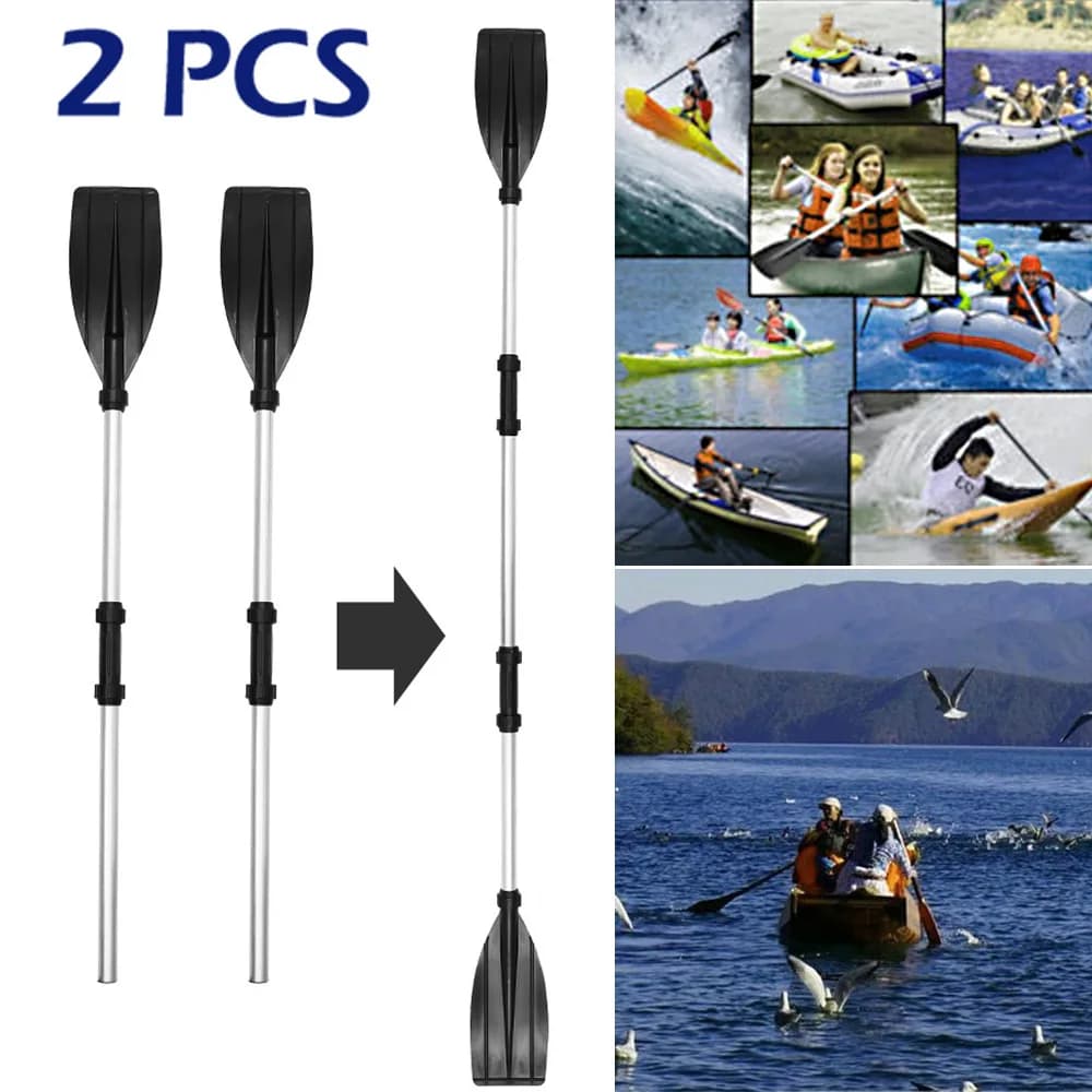 1 paio di pagaie per kayak, remi per kayak in lega di alluminio resistenti, pagaie portatili staccabili a lunghezza regolabile per kayak gonfiabili
