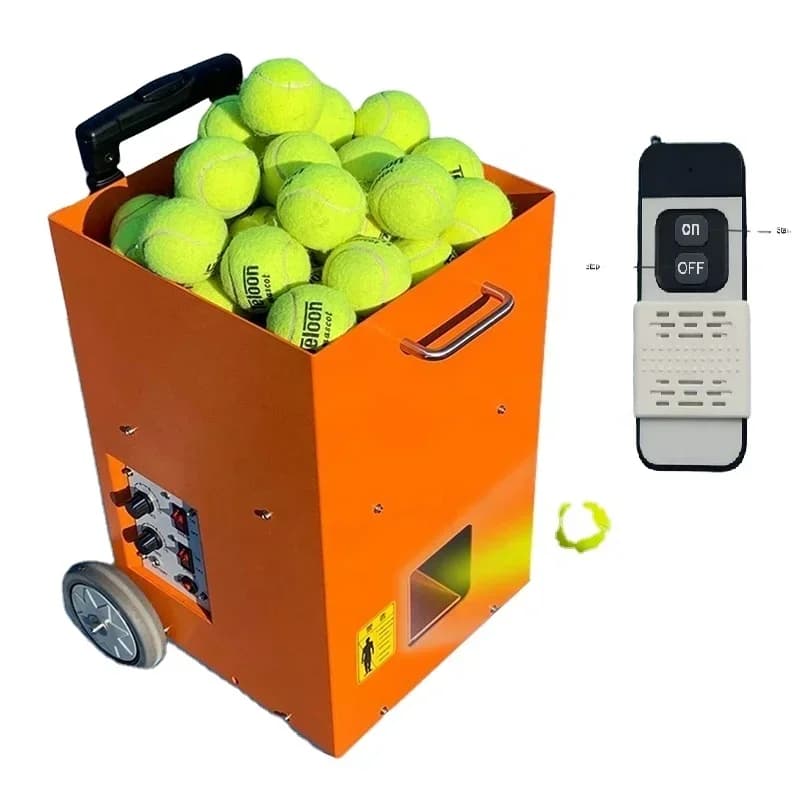 Macchina portatile per palline da tennis 110-220 V, battuta intelligente regolabile per palline, lancio per allenamento in vendita con telecomando