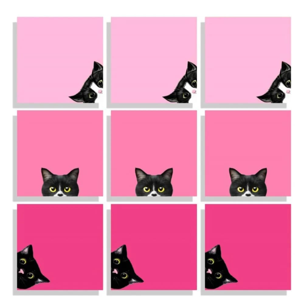 450/300/250 Pezzi di Note Adesive con Motivi Animali, Blocchetti Memo Colorati con Gattini, Cuccioli, Gatti e Cani