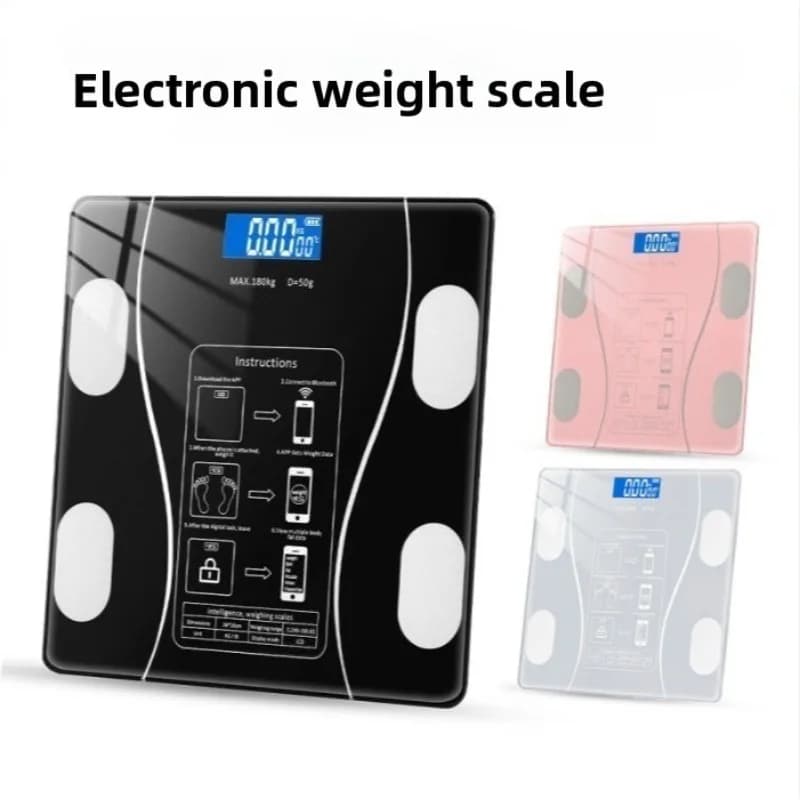 Small domestic electronic balance, very sold, model with precise charging, for measuring body fat, balances for weight control.