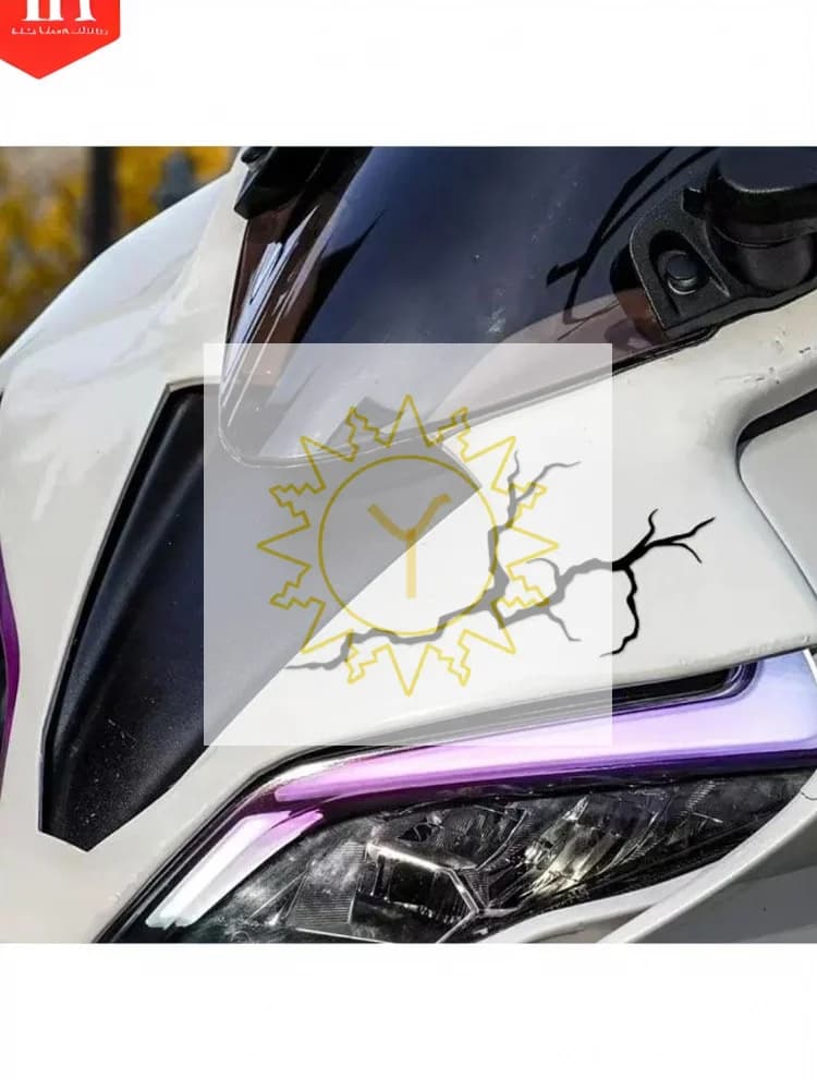 2 Fogli Adesivi Impermeabili per Guida Sicura, per Casco Moto, Serbatoio Carburante, Adesivi Riflettenti Fai-da-Te per Scooter e Moto