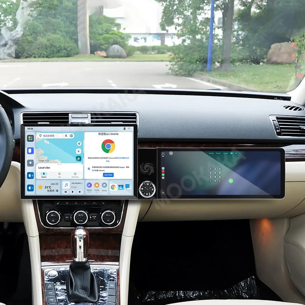 13+12.3 Inch Dual Screen For Volkswagen Touareg 2011-2017 Android Auto Carplay Navigation Car Radio GPS Multimedia Stereo Player