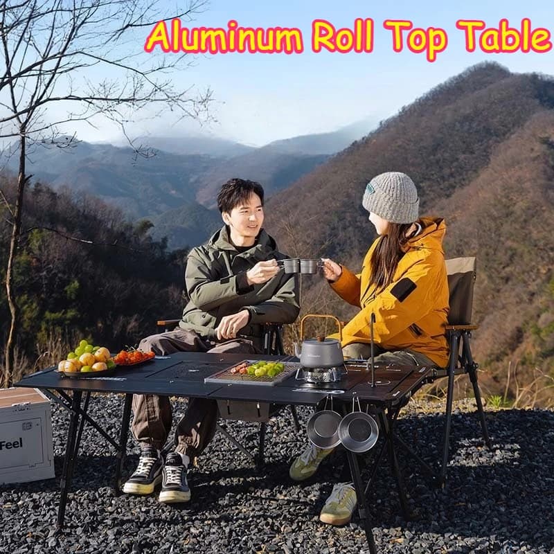 Camping Folding IGT Unit Table Thicked Alloy Portable High Load Bearing Camping Tables Anti-scald Sturdy Anti-rust Outdoor Stove