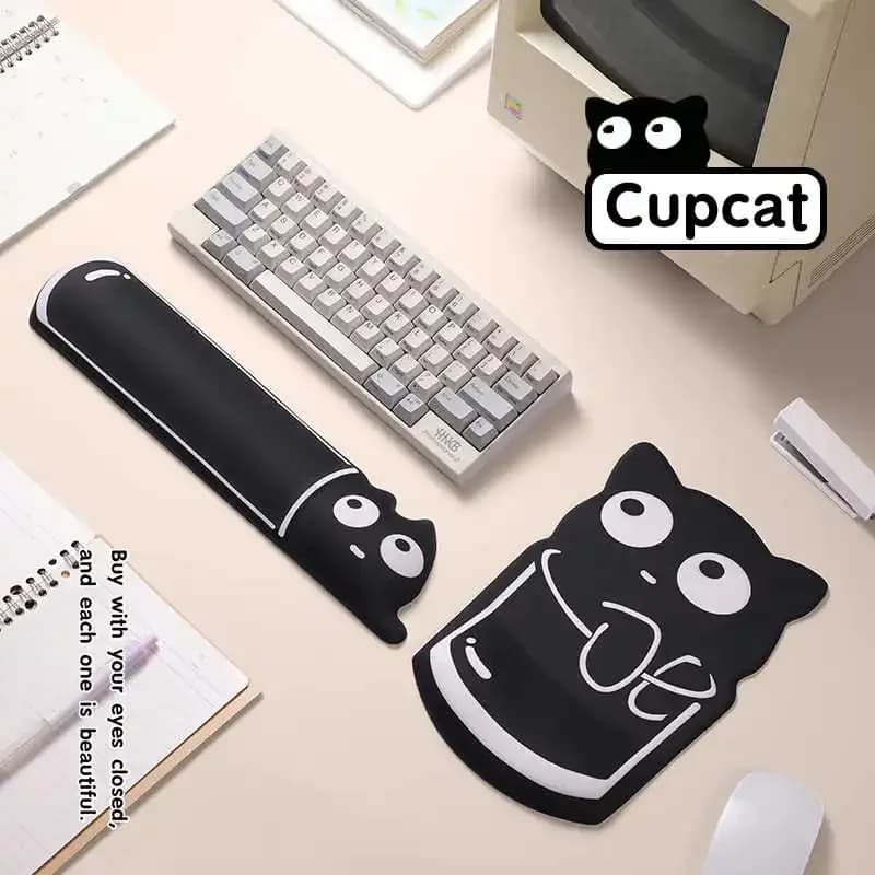 Tappetino per mouse da scrivania Tastiera Poggiapolsi Memory Foam Tappetino per mouse ergonomico in silicone per accessori da gioco per computer desktop da ufficio