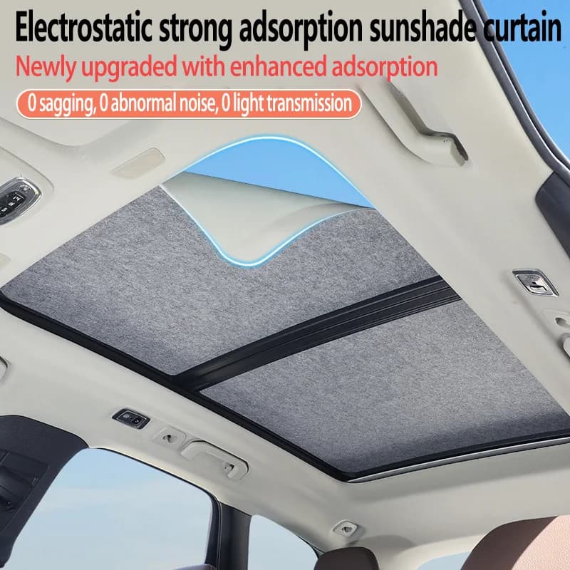 Car Panoramic Sunroof Insulation Roof Visor For Geely Boyue Pro NL-3B 2019~2022 2021 Sun Protection Adsorption Curtain Sunshade