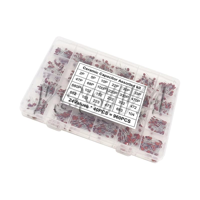 300 pz/960 pz Condensatore Ceramico Set 2pF-0.1uF Componenti Elettronici Condensatore Kit Assortito Campioni FAI DA TE