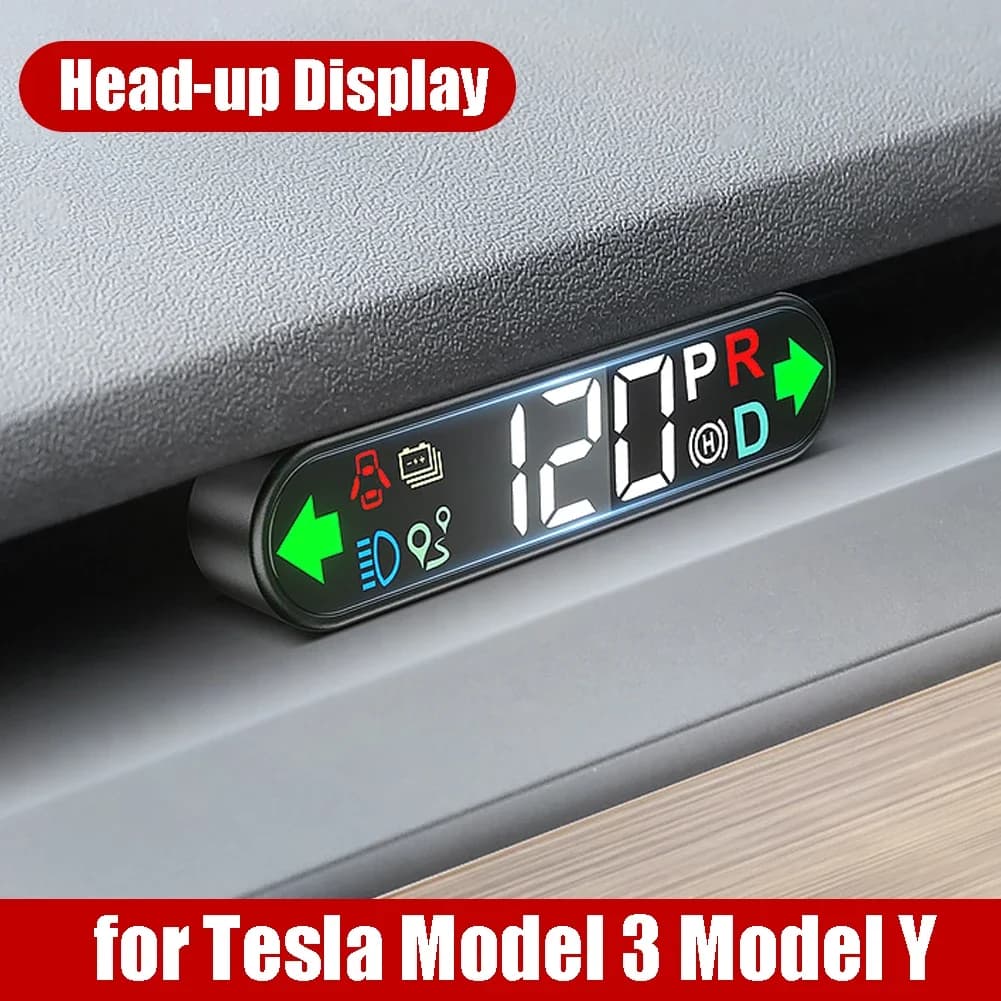 Per Tesla Modello 3 Modello Y HUD Head-up Display Proiettore Tachimetro Allarme Head Up Display incorporato Promemoria di sicurezza di guida