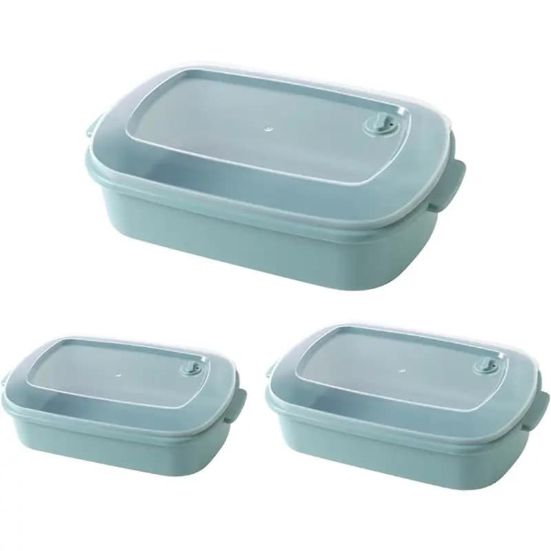 ABMI-For Fruits& Salads Storage Box, Airtight Food Box, 3-Piece Set-Food Storage Containers For Conveniences, Microwaves& Dishwa