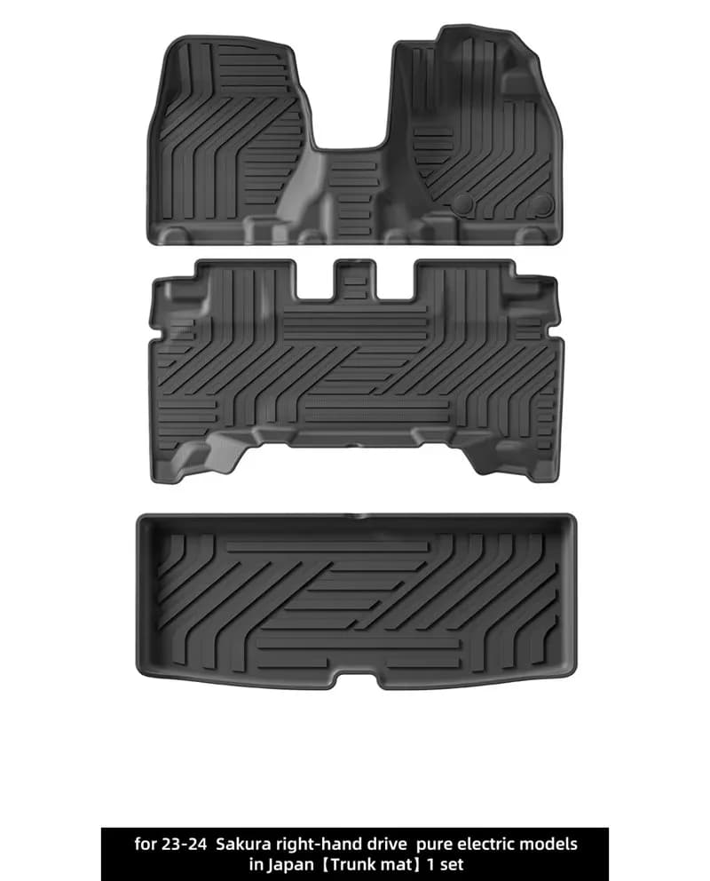 Use for the 2023 RHD Nissan Sakura Car Car Mat Nissan Sakura Car trunk mat Set complete Trim to Adapt for Sakura Waterproof Mat
