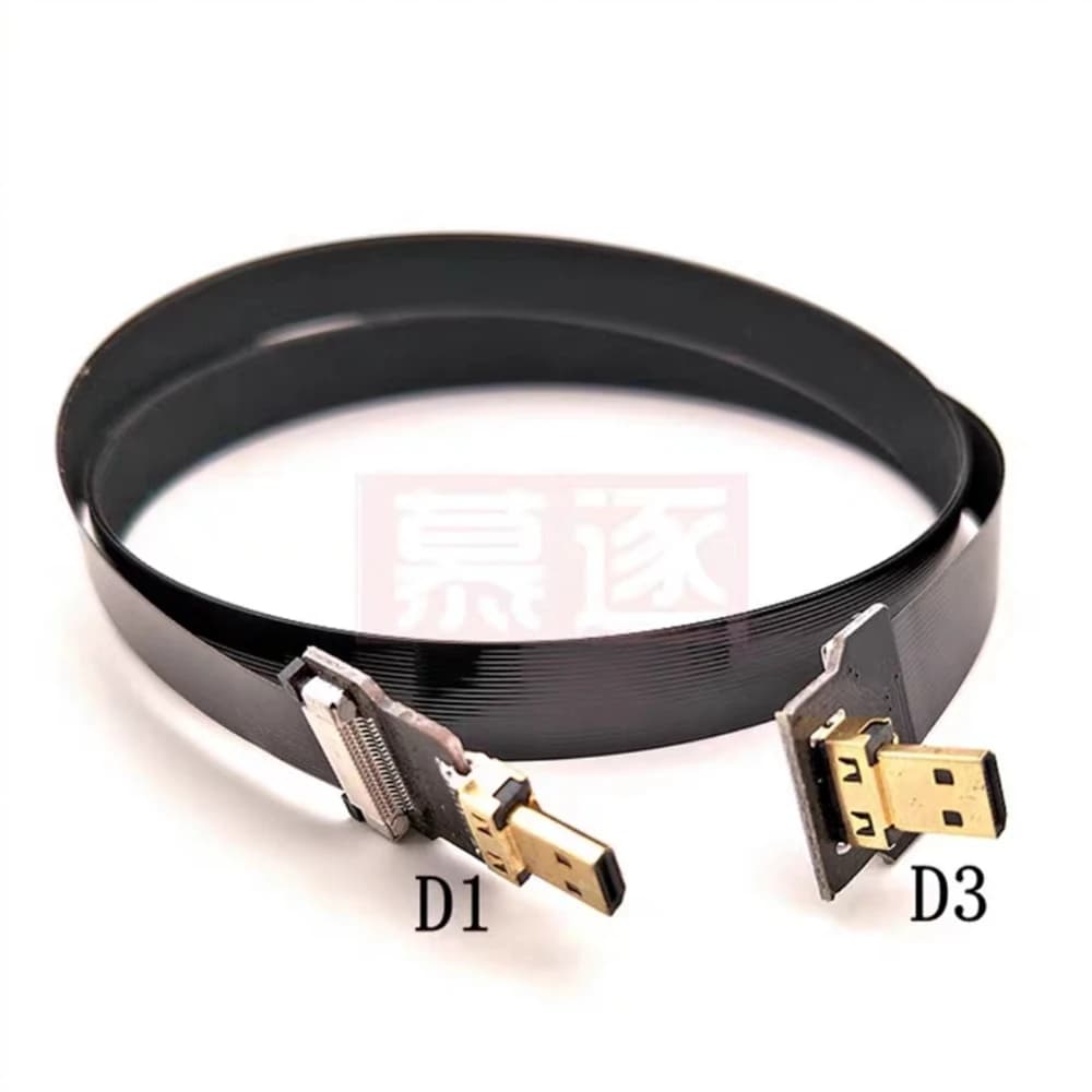 Micro gomito placcato oro HDMI maschio a maschio linea ad alta definizione linea di acquisizione video PTZ gomito fotografia aerea FPV FPC