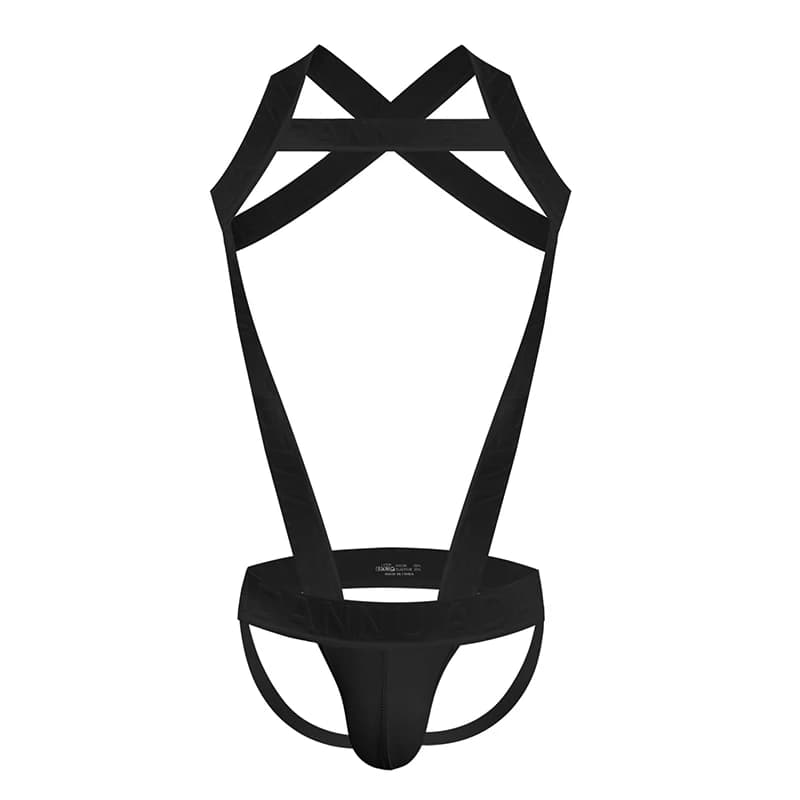 Men's Underwear Low Wasit Bodysuit Jockstrap Sexy Sensual 2-in-1 Straps Underpants Shoulder Strap One-piece Man Thong