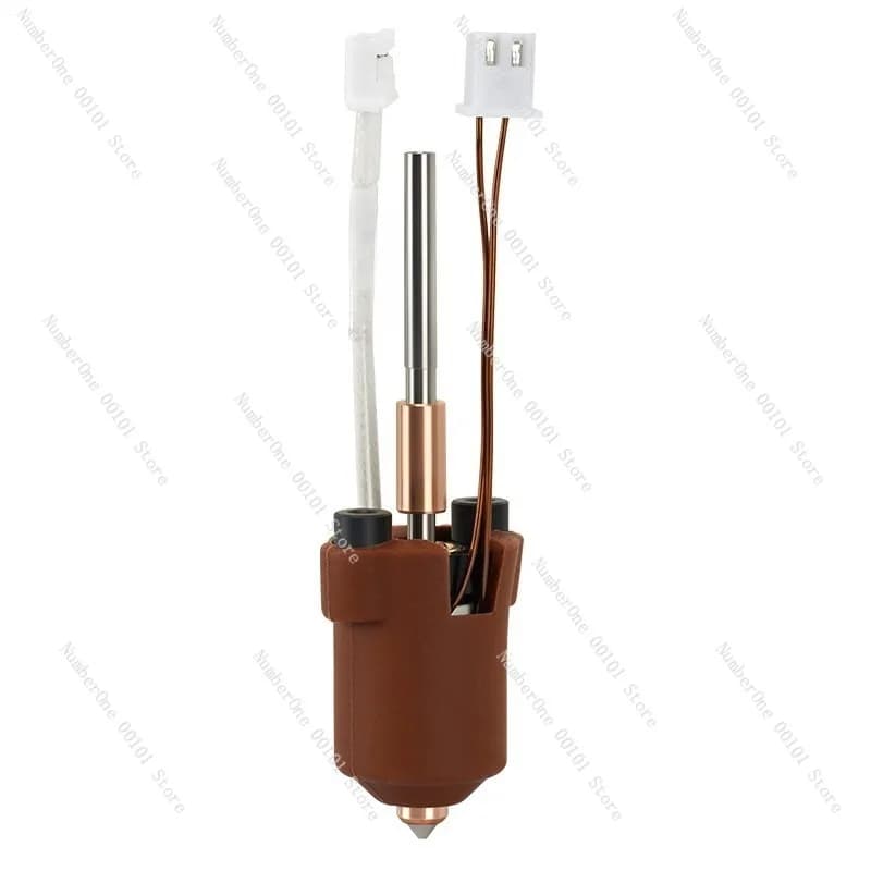 Hot end extrusion head kit with integrated nozzle for printer, high temperature print head, compatible with 3D printers