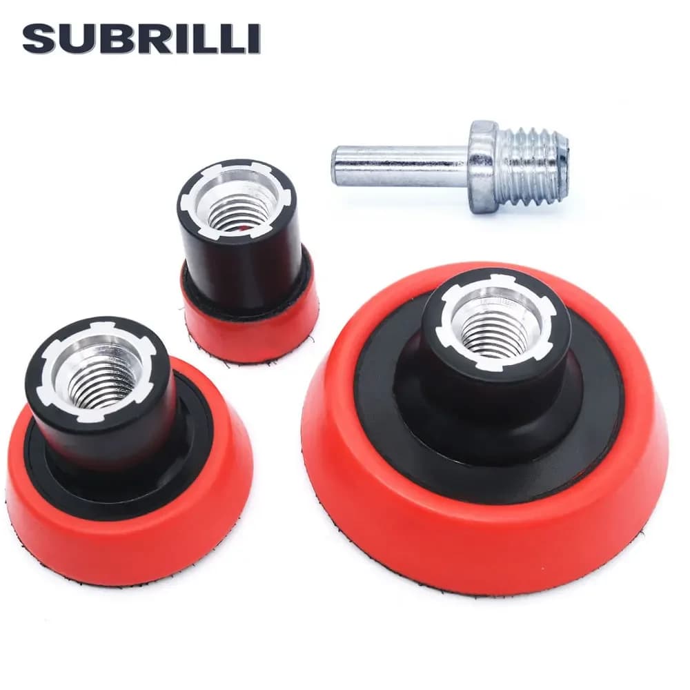 SUBRILLI 1/2/3 Poles Support Plate Pad Wiping Pad Polishing Pad Support for Washing Car Care Sponge Pad Backer Disc M14 5/8-11 Wire
