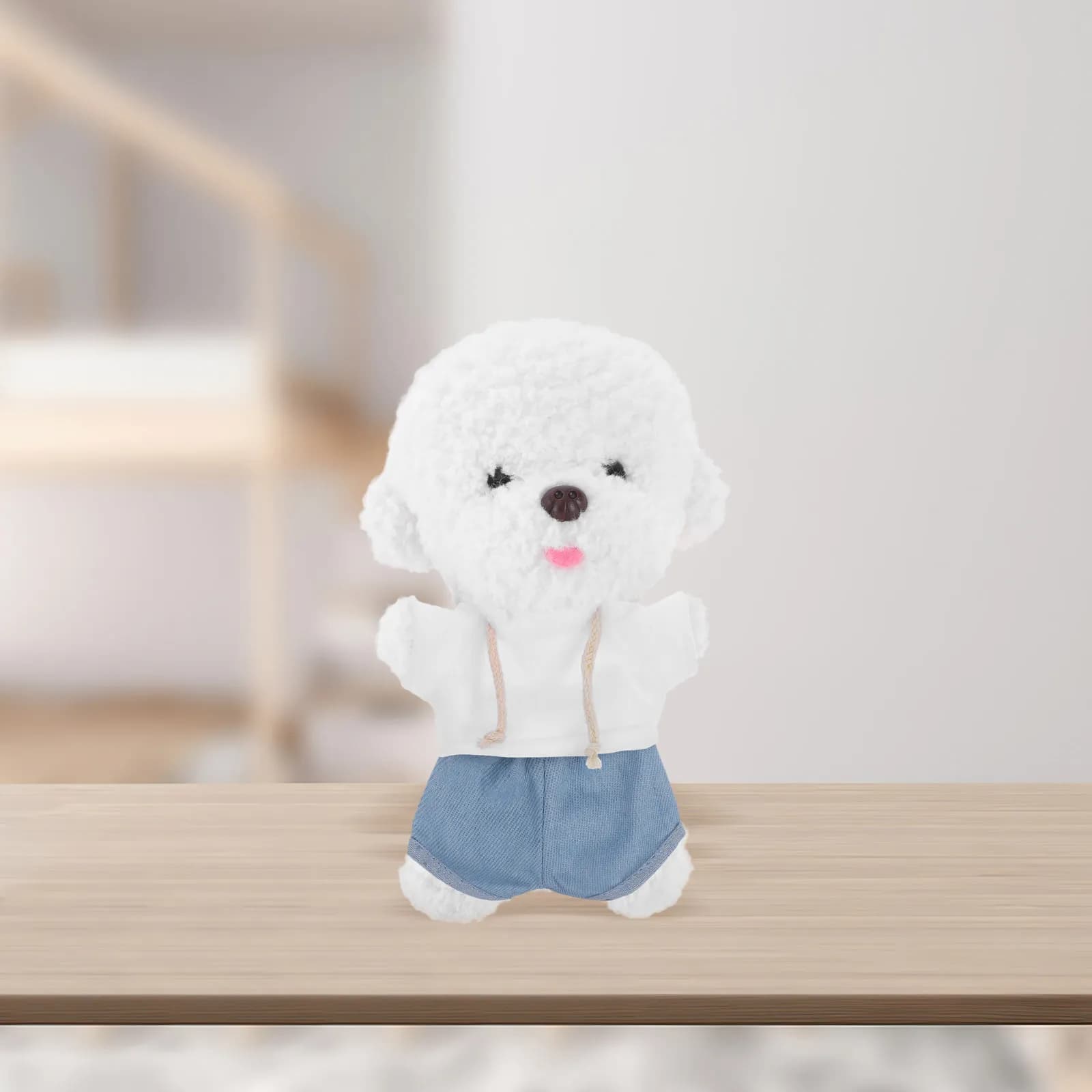 Set di 1 Completo Elegante con Felpa e Pantaloni a Tema Orso per Peluche da 20 cm, Abbigliamento Casual alla Moda Riutilizzabile