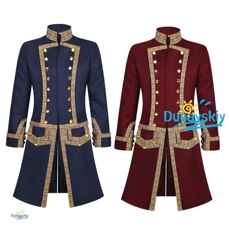 Giacca da Uomo Stile Militare Coloniale, Frac Gotico Steampunk Vittoriano, Costume Cosplay Alexander Hamilton