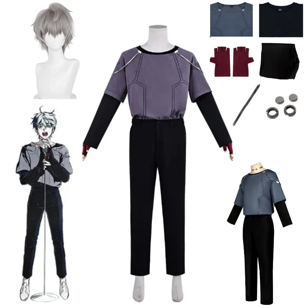 Parrucca Cosplay Anime Alien Stage R7 Till Luka, Completo Stile Blink, Costume per Halloween, Carnevale, Giochi di Ruolo e Travestimenti Scenici