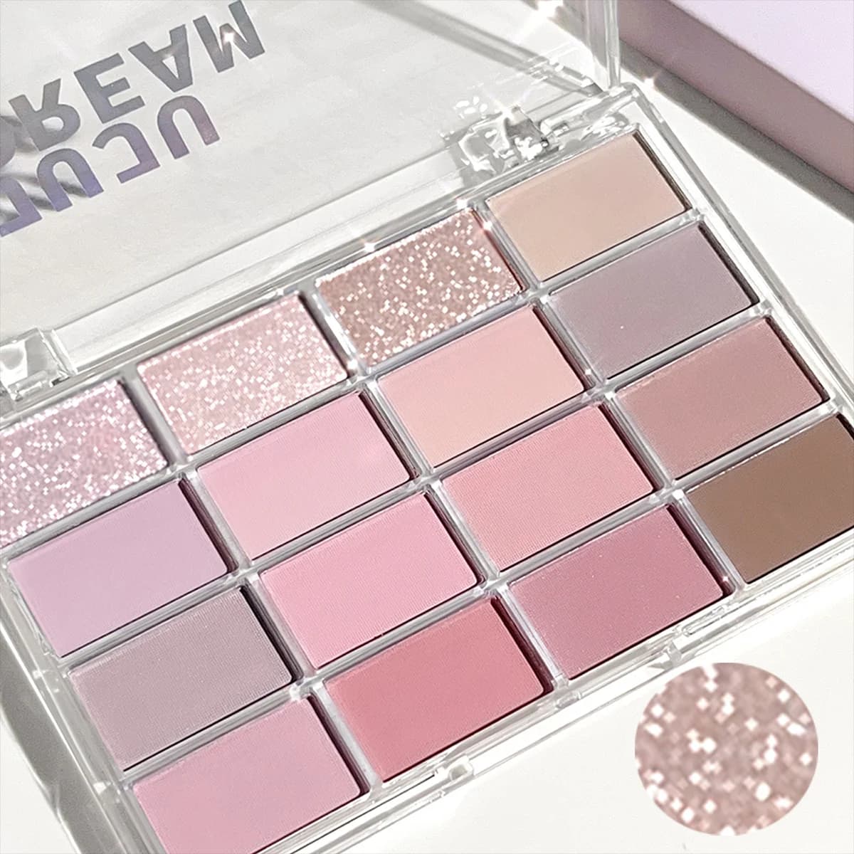 Palette di ombretti a 16 colori opachi e luccicanti – Toni terre nude, texture setosa e sfumabile, look naturale per il trucco degli occhi in stile coreano