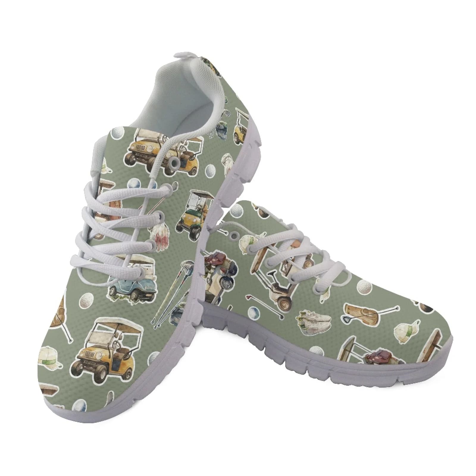 Coloranimal Golf Ball Patriotic Pattern Casual Fitness Shoes for Men Mesh EVA Sole Women Sneakers Running Athletic Shoes