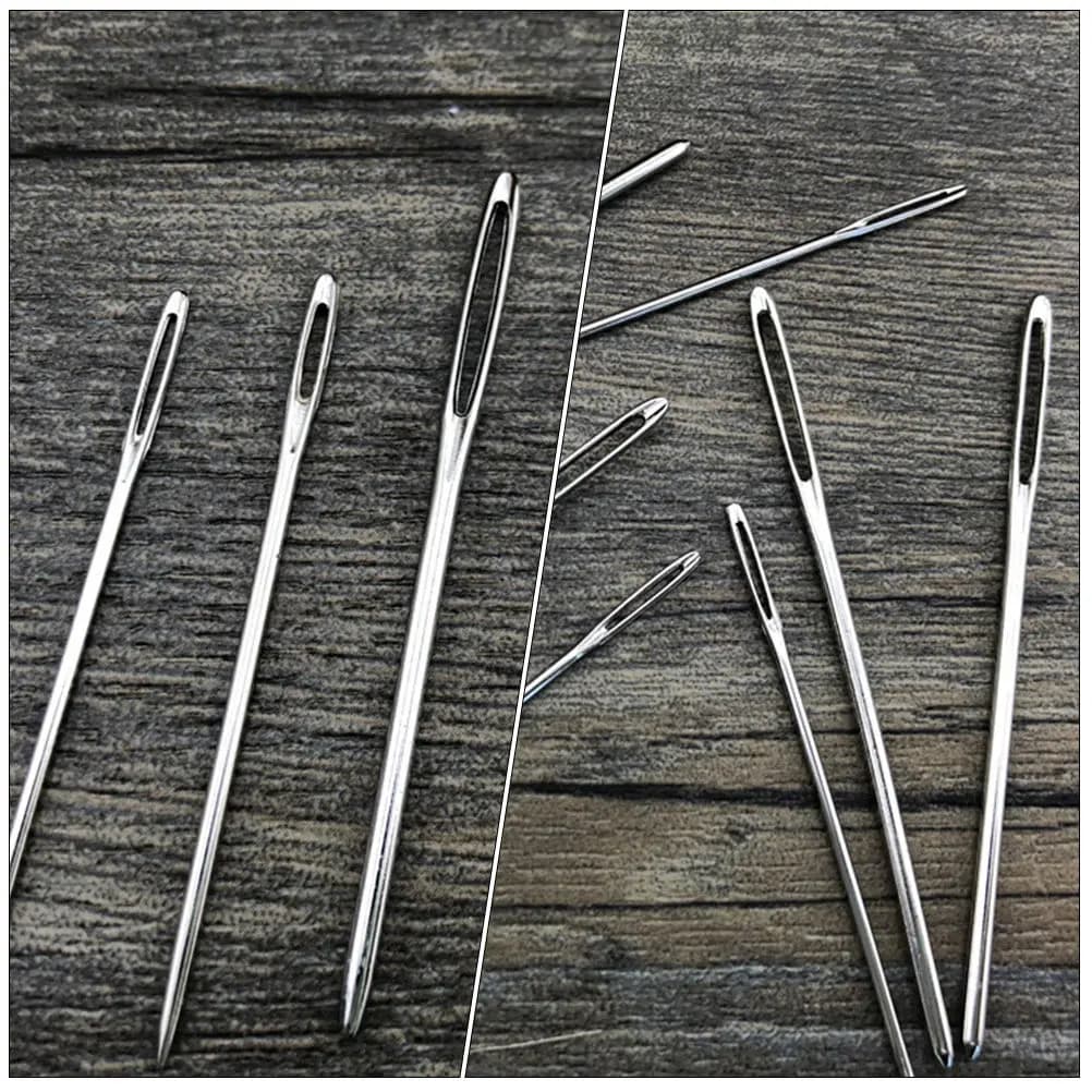 Set di 1 Ago da Cucito con Occhiello Grande e Punte Pieghevoli per Tessuti Pesanti, Strumenti per Cucito a Mano, Aghi per Lavorazione a Maglia e Fai-da-Te