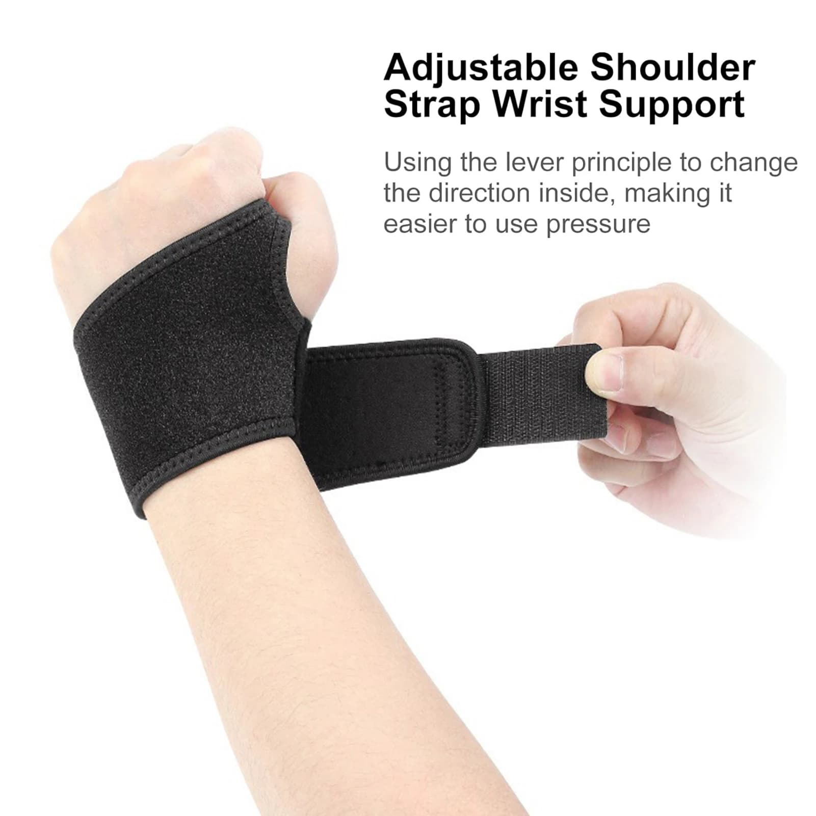 Fascia da polso professionale per allenamento in palestra, supporto articolare antiscivolo con fascia di compressione, prevenzione delle infortuni per sollevamento pesi