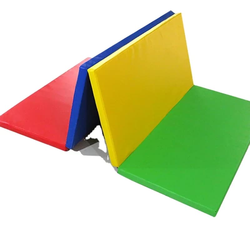 Waterproof PU Leather Yoga Mat, Thickness, Foldable in Three Parts, for Gymnastics and Acrobatics