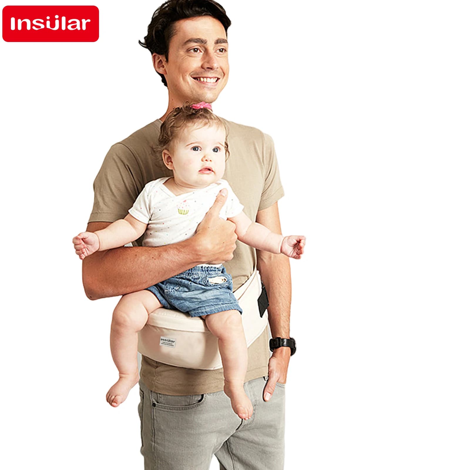 Sgabello in vita per marsupio frontale regolabile con cintura per seggiolino da anca per bambini, zaino con cintura in vita per neonati