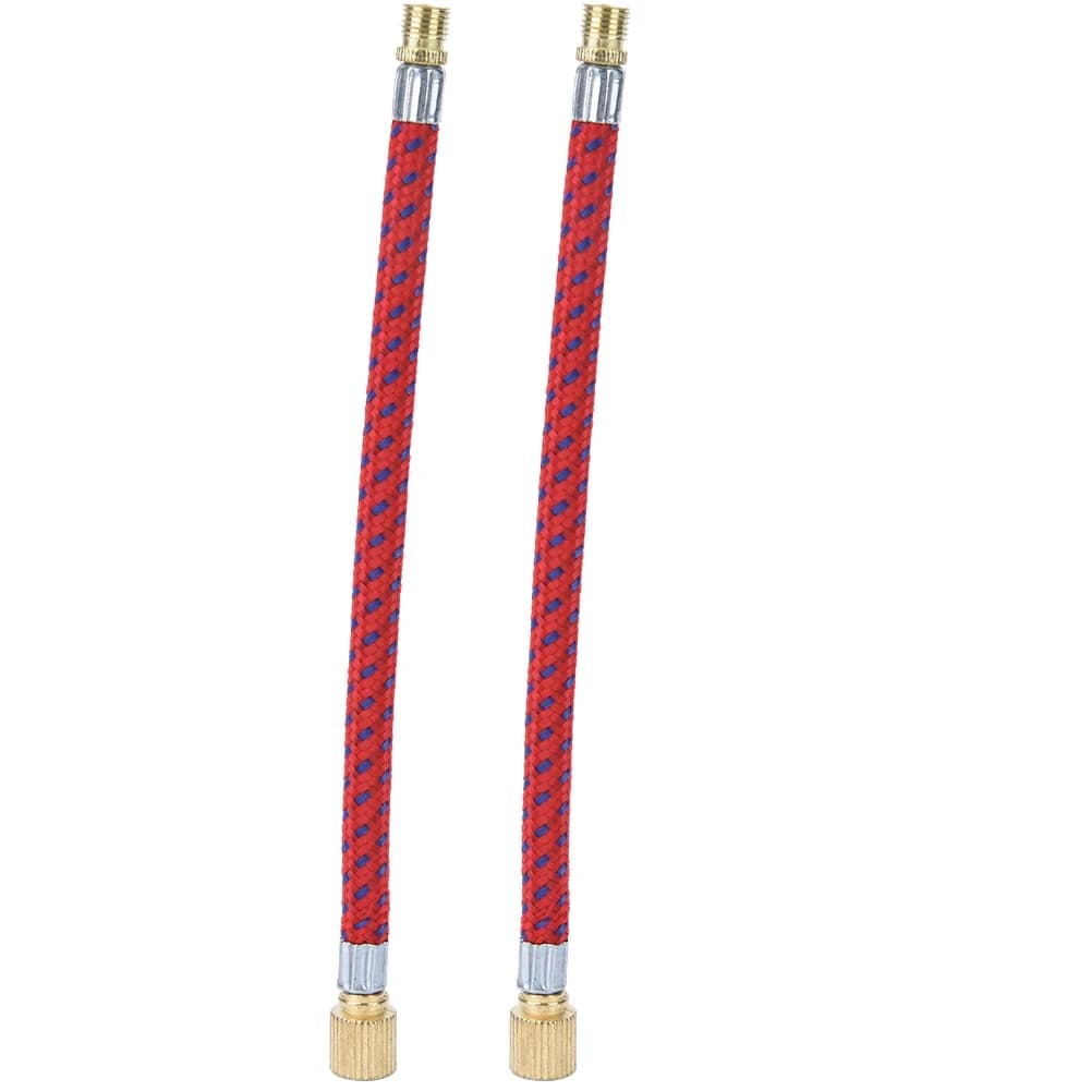 Tubo di prolunga per pompa gonfiabile per bicicletta da 2 pezzi per pompaggio per bicicletta da esterno (argento)