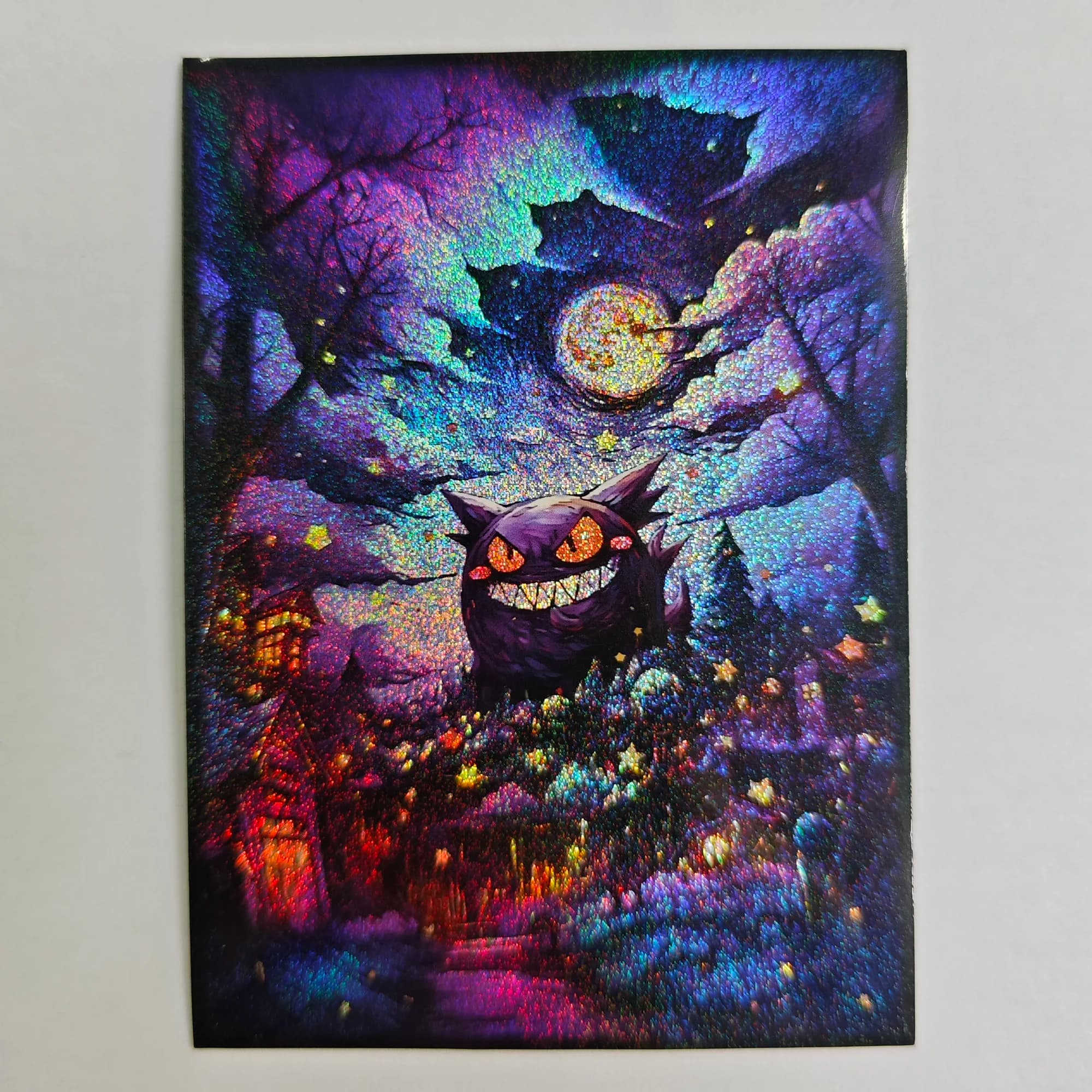 60PCS Anime Pokemon Gengar Buste per carte Colorate The Starry Night Style Giochi da tavolo WS PTCG Trading Cards Shine Custodia protettiva