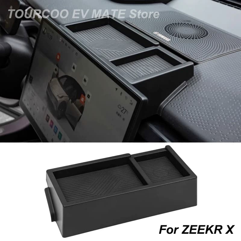 Scatola portaoggetti per ZEEKR X 23-25 da appendere dietro lo schermo centrale, porta fazzoletti, accessori modificati per interni auto