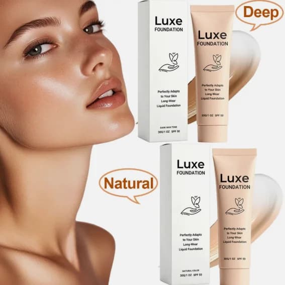 Original Luxe Color Changing Foundation Women 30ml Deep Natural Skin Makeup Base 4in1 High Coverage Sunscreen Liquid Foundation