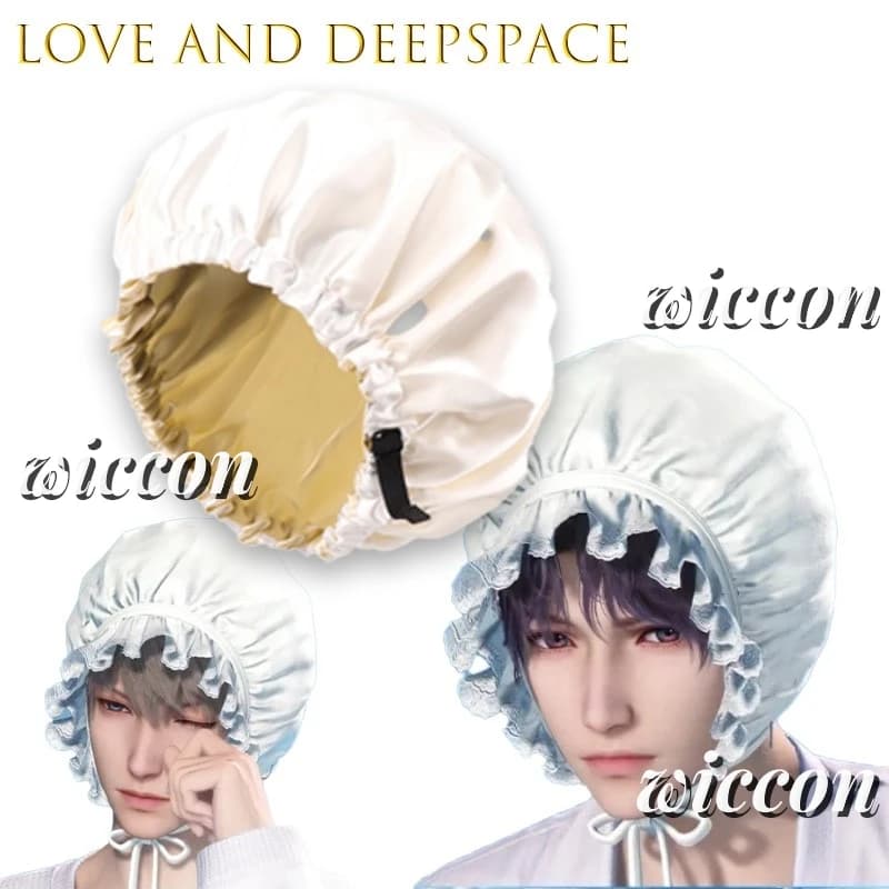[JuneOnline]ALove And Deepspace Maschio Piombo Bicolore Seta Berretto da Notte Cosplay Anime Gioco Cappello da Sonno Cosplay di Lusso Gioco Anime