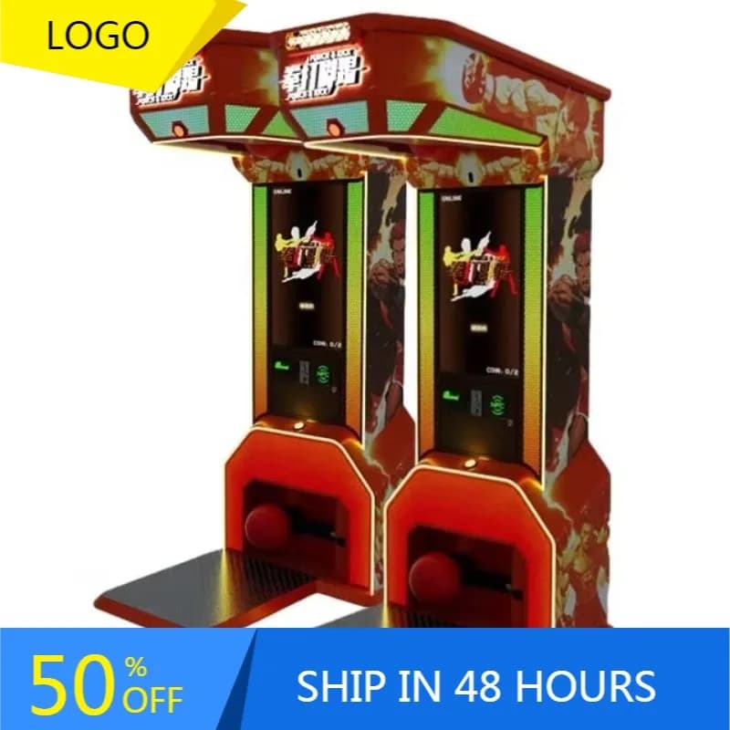 2026 New Boxing Punch Arcade Street Amusement Coin Operated Games Electronic Sports Punching Bag Vending Machine Customized