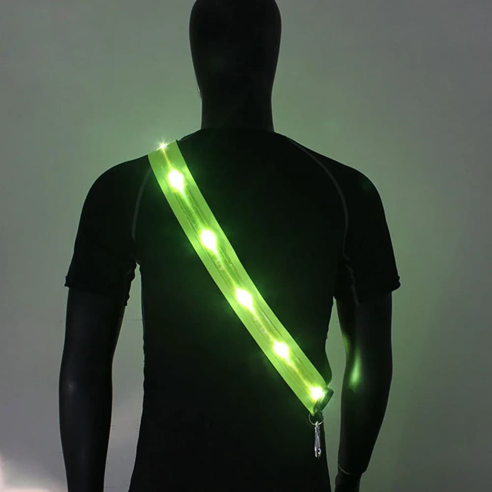 Rechargeable Cycling LED Shoulder Straps for Women Night Safety Hiking Outdoor Jogging Walking Light Gear