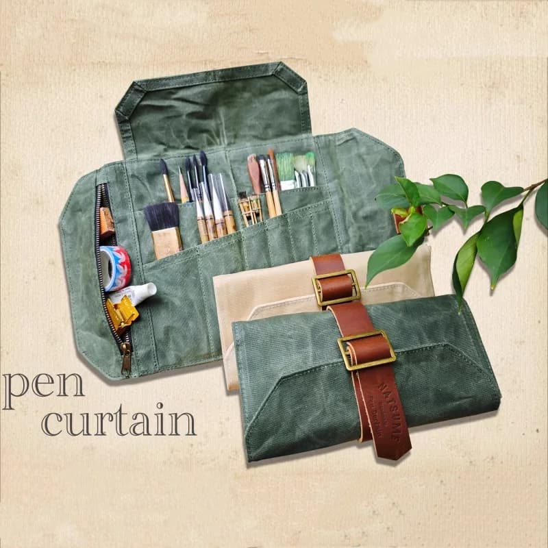 10x25 cm Cera Bagnata Impermeabile Tela Penna Tenda Fatta A Mano Portatile Pittura Ad Acquerello Strumenti Artistici di Stoccaggio Roll-up Borse per matite