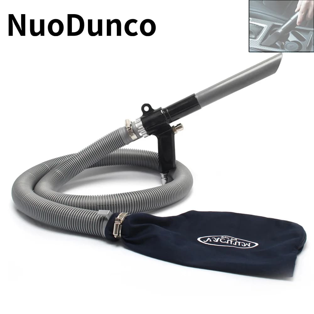 NuoDunco Pistola per soffiaggio d'aria portatile Compressore Collettore di polveri Aspirapolvere per detriti per auto Strumento di pulizia pneumatica a doppio scopo