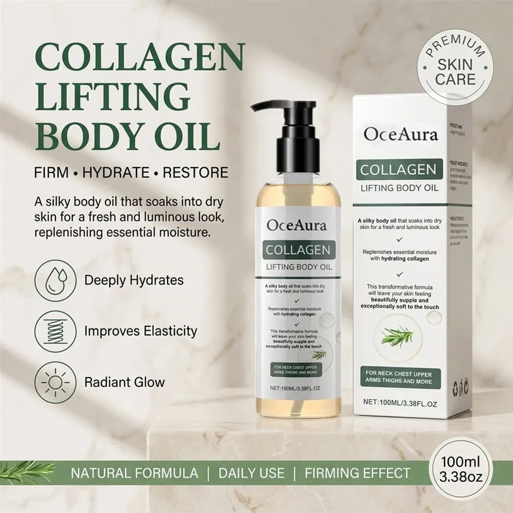 Collagen Firming Body Oil Deep Hydration Moisturizing Firming Arm Belly ＆ Excess Fat Whole Body Skin Massage Essential Oil 100ml