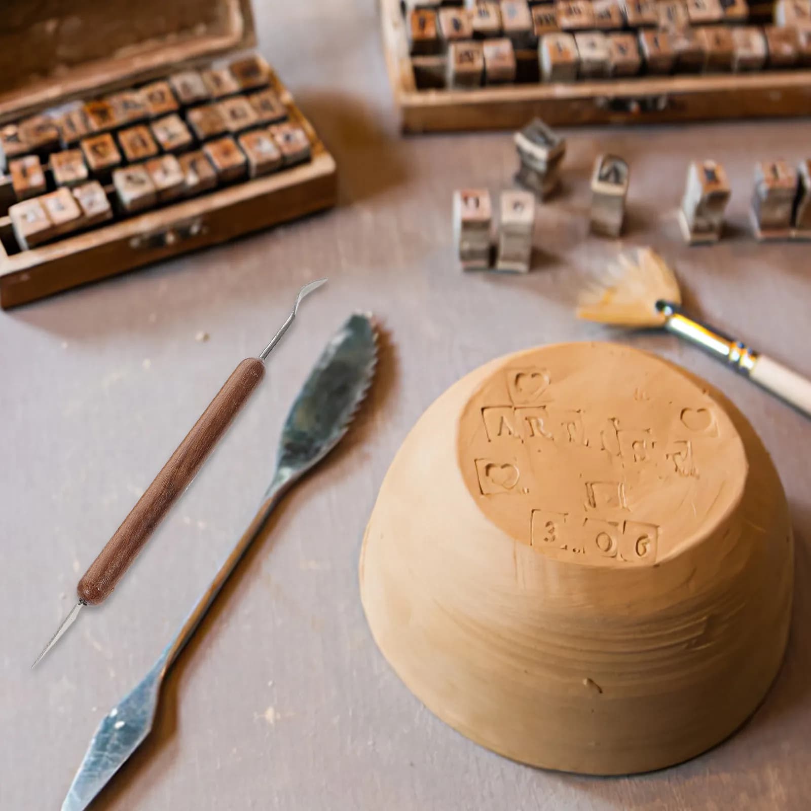 Set di 6 Utensili per Scultura, Kit per Intaglio di Ceramica, Modelli in Legno, Arte e Artigianato, per Modellare, Lisciare, Pulire e Sagomare