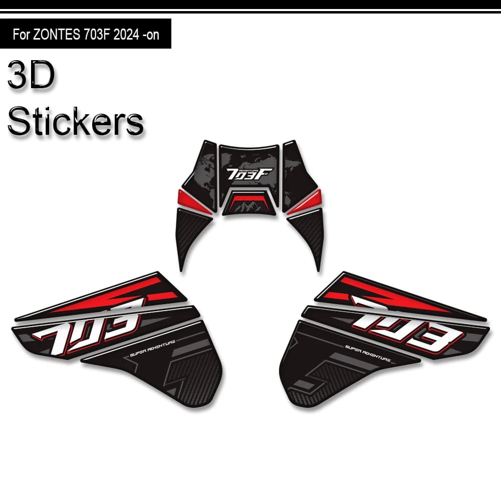 Adesivi Protettivi per Serbatoio Moto Zontes ZT703-F ZT-703F ZT 703F Adventure, Grip per Serbatoio Carburante, Decalcomanie Protettive per Ginocchia 2024