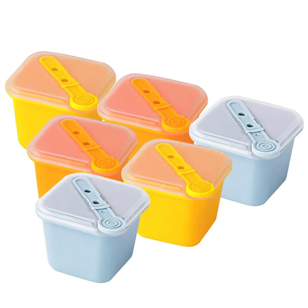 6Pcs Flexible Bpa-Free Silicone Ice Cube Mold Individual Portion Control Ice Maker Mold for Chilled Drinks Iced Coffee Cocktails