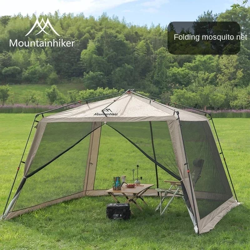 MOUNTAINHIKER 6-15 P Automatic camping mosquito tent Anti-ultraviolet beach picnic tent with waterproof silver glue